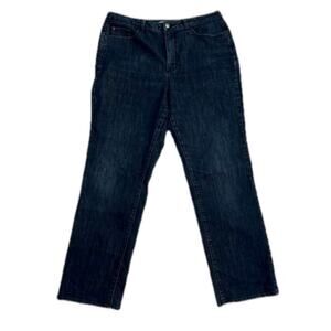 Coldwater Creek Grand Jeans Straight Leg Size 16 Dark Wash Plain Pockets